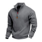 Pull à col montant et quart de zip pour homme
