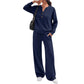 Ensemble top fluide et pantalon large pour femme