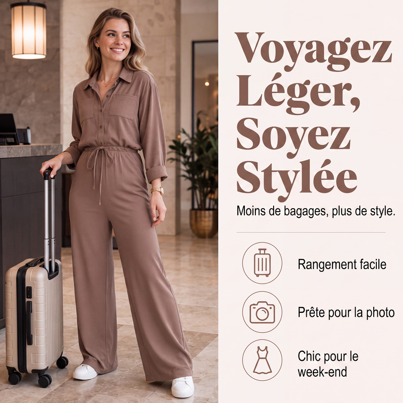 Combinaison chemise cintrée pour femme