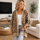 Cardigan en maille à imprimé léopard chic pour femme