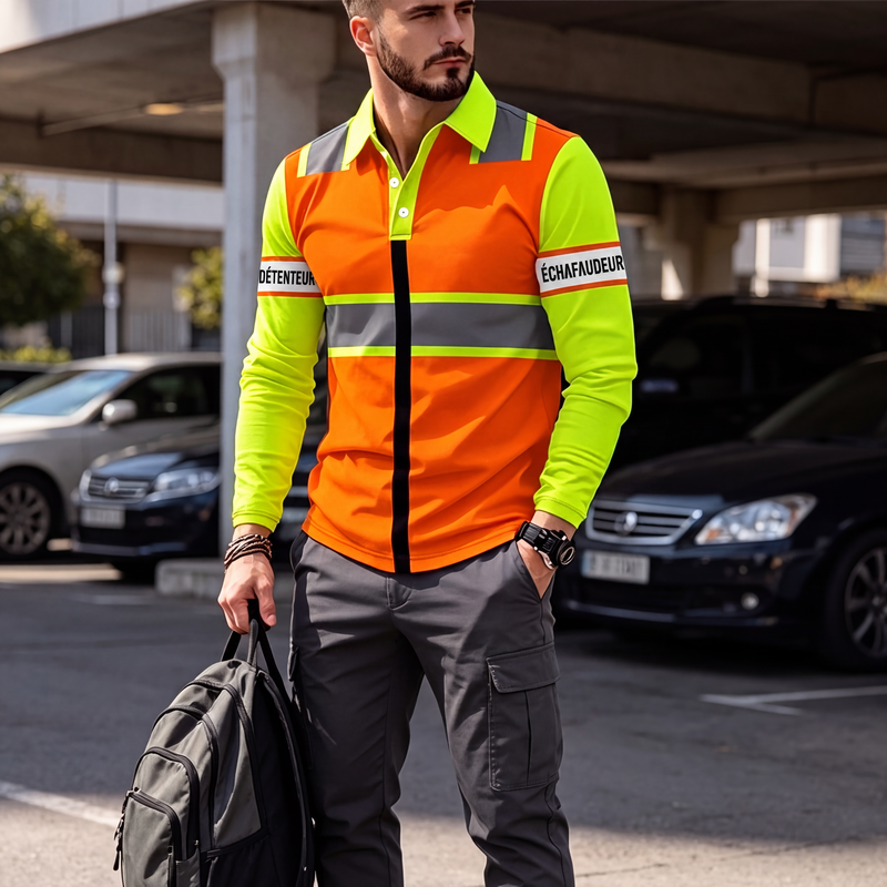 Haut à manches longues haute visibilité pour homme