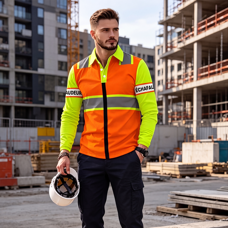 Haut à manches longues haute visibilité pour homme