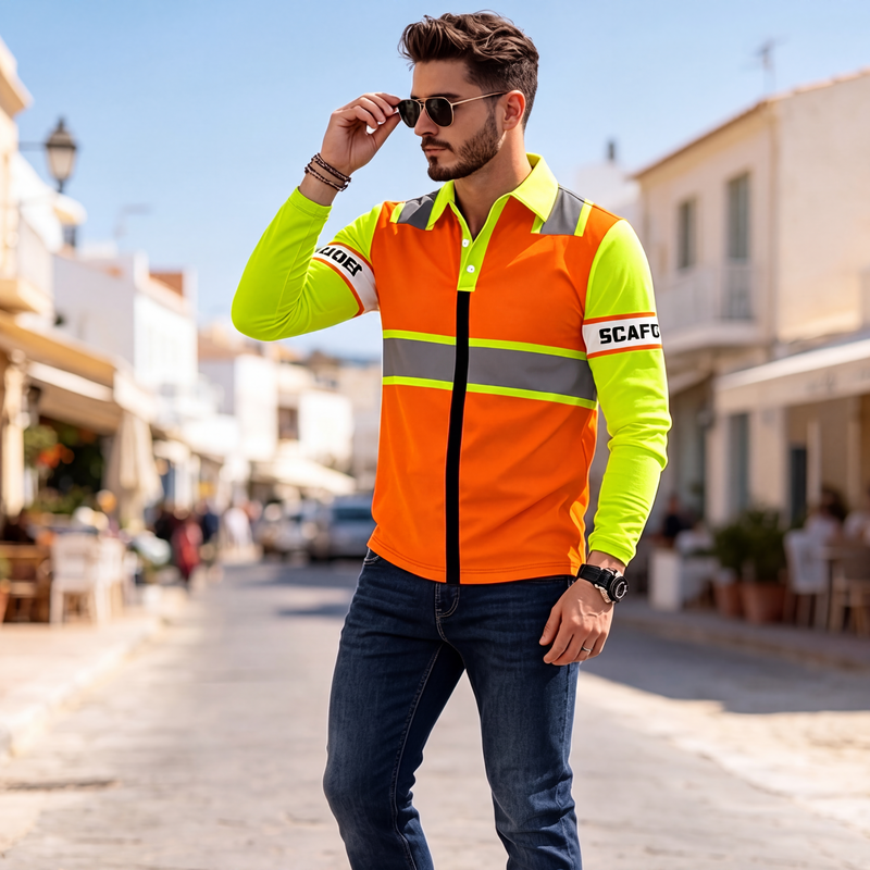 Haut à manches longues haute visibilité pour homme
