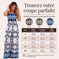 Combinaison smockée à imprimé bohème pour femme