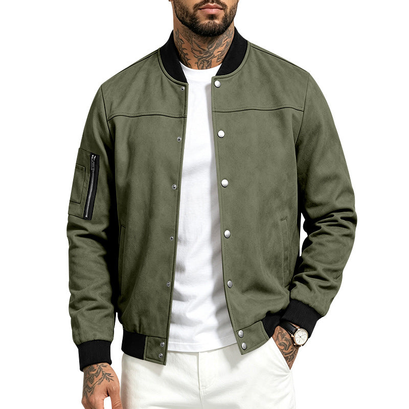 Blouson aviateur homme en faux daim