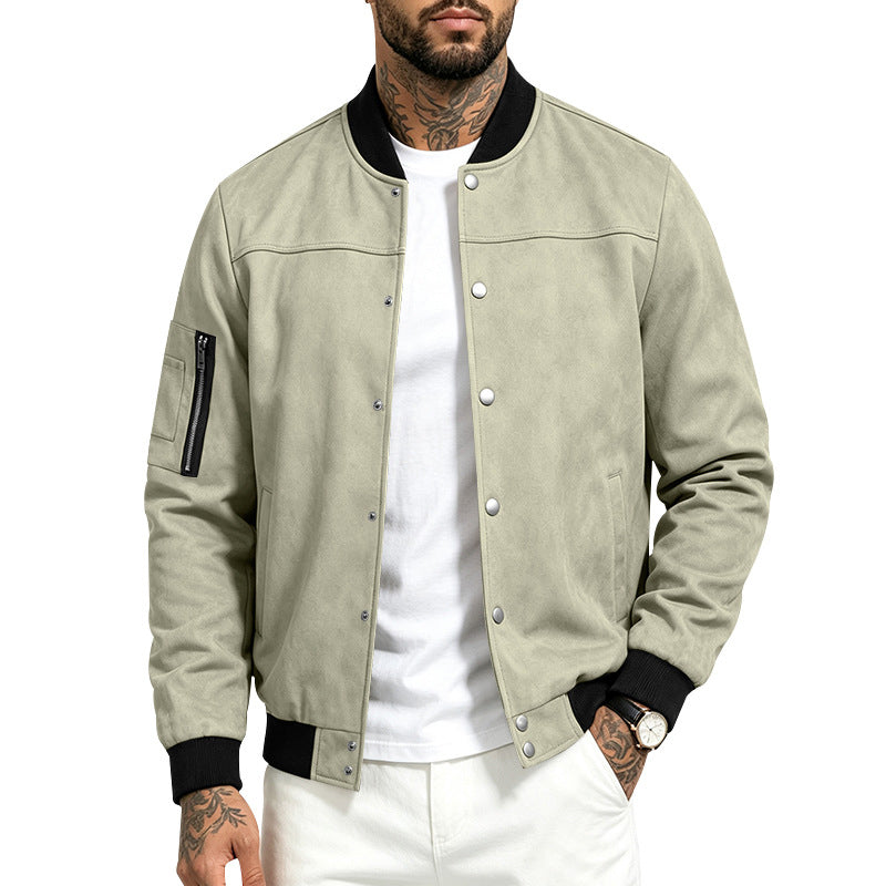 Blouson aviateur homme en faux daim