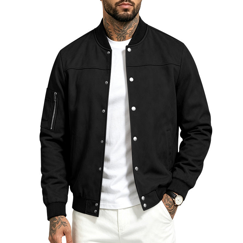 Blouson aviateur homme en faux daim