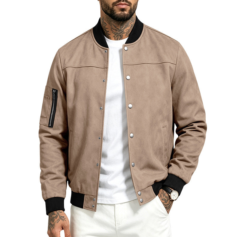 Blouson aviateur homme en faux daim