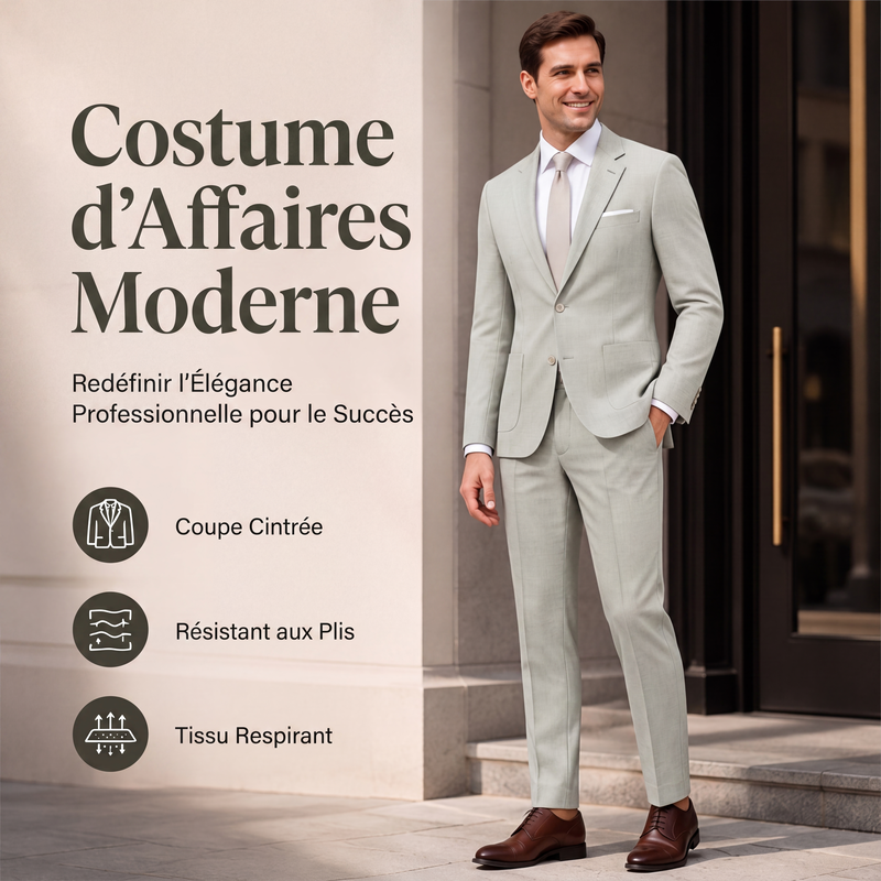 📢📢50 % DE RÉDUCTION !! ⏰ Costume 2 pièces ajusté pour homme