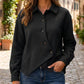 🌙 OFFRE LIMITÉE -50% ! 💕 Veste boutonnée diagonale irrégulière pour femme