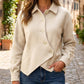 🌙 OFFRE LIMITÉE -50% ! 💕 Veste boutonnée diagonale irrégulière pour femme