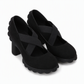 Chaussures Mary Jane à bout rond pour femmes avec brides croisées, talons épais, plateforme et découpes, talons hauts