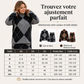 Ensemble pull en maille argyle et jupe pour femme