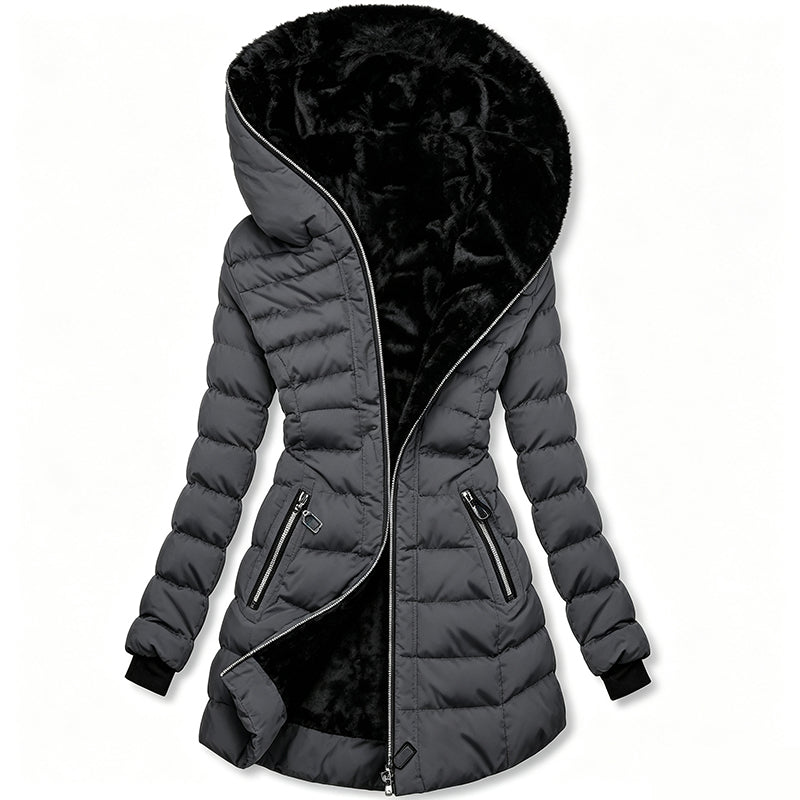 Manteau à capuche isolé pour femme, hiver