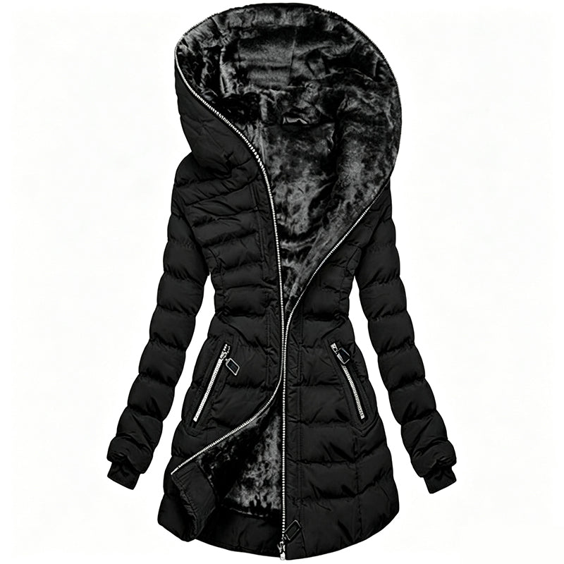 Manteau à capuche isolé pour femme, hiver