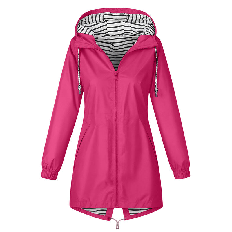 🌸 OFFRE LIMITÉE –50% ! ✨ Veste à capuche imperméable d'extérieur pour femme
