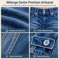 Jean en denim large rétro pour femme