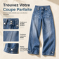 Jean en denim large rétro pour femme