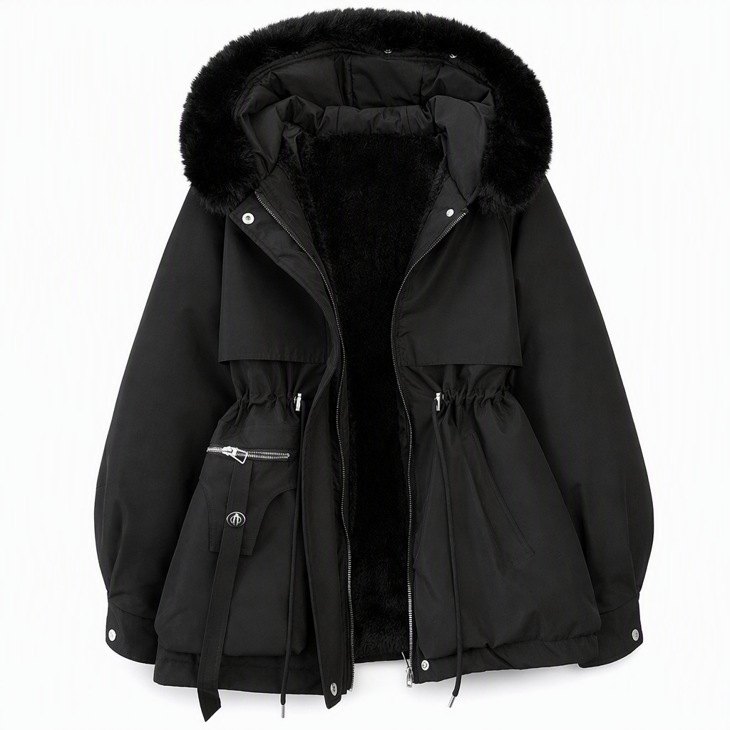 🌸 OFFRE LIMITÉE –50% ! ✨ Parka matelassée femme en fausse fourrure pour l'hiver