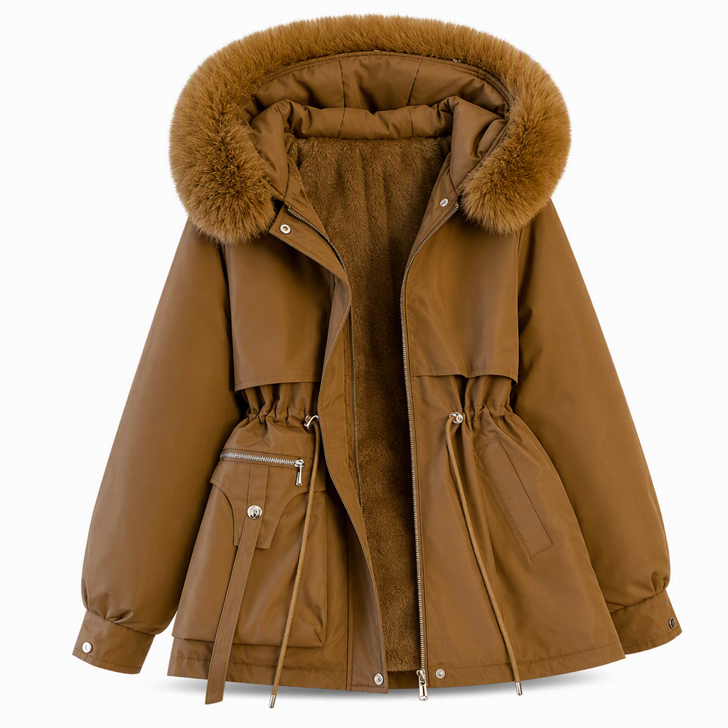 🌸 OFFRE LIMITÉE –50% ! ✨ Parka matelassée femme en fausse fourrure pour l'hiver