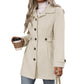 Manteau ajusté élégant à boutonnage simple pour femme