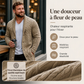 Cardigan mi-long pour homme en maille torsadée