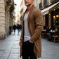 Cardigan mi-long pour homme en maille torsadée