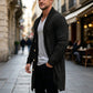Cardigan mi-long pour homme en maille torsadée