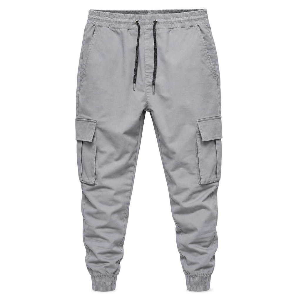 Pantalon cargo décontracté pour homme avec multiples poches et cordon de serrage