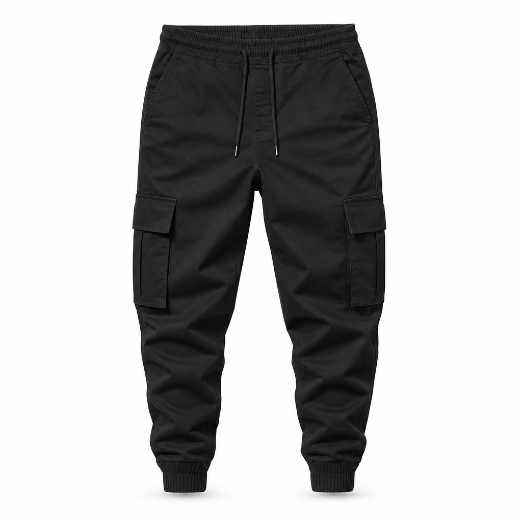 Pantalon cargo décontracté pour homme avec multiples poches et cordon de serrage