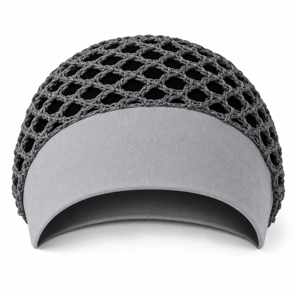 Bonnet à filet pour cheveux en maille élastique et respirant avec bande large, couvre-cheveux ajouré