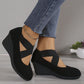 Chaussures plates compensées à enfiler confortables pour femmes
