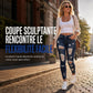 Jean skinny taille haute déchiré pour femme, pantalon en denim stretch délavé