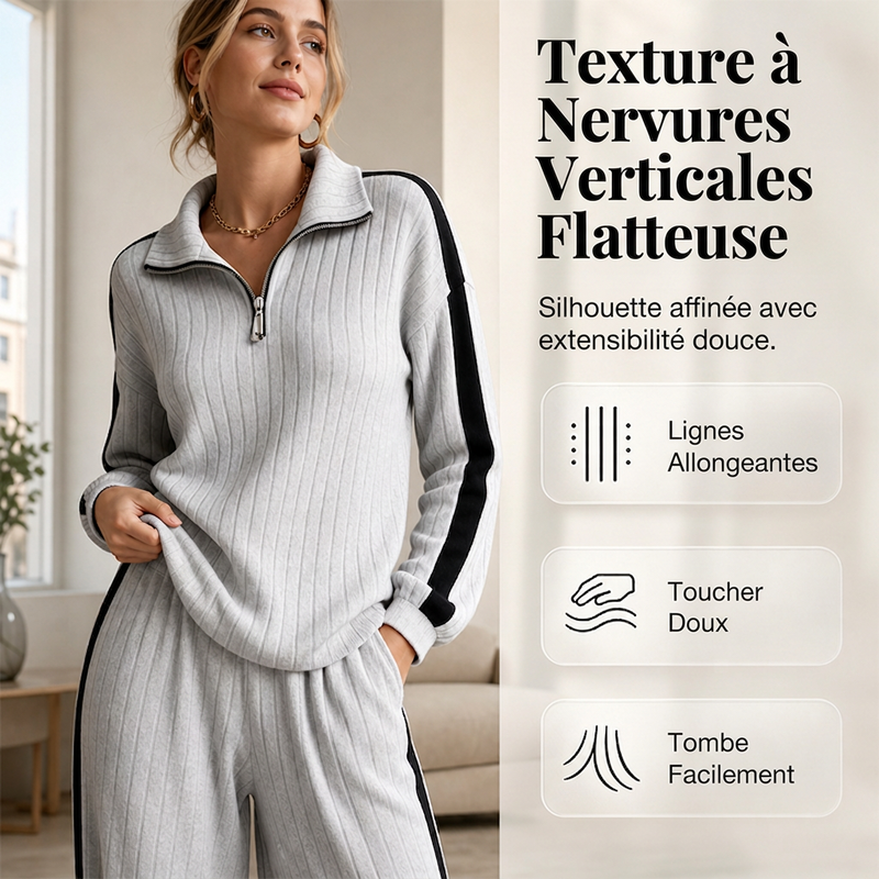 Ensemble sweat décontracté et pantalon large pour femme