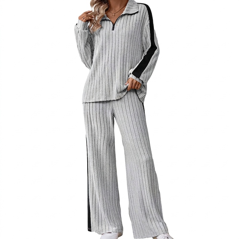 Ensemble sweat décontracté et pantalon large pour femme