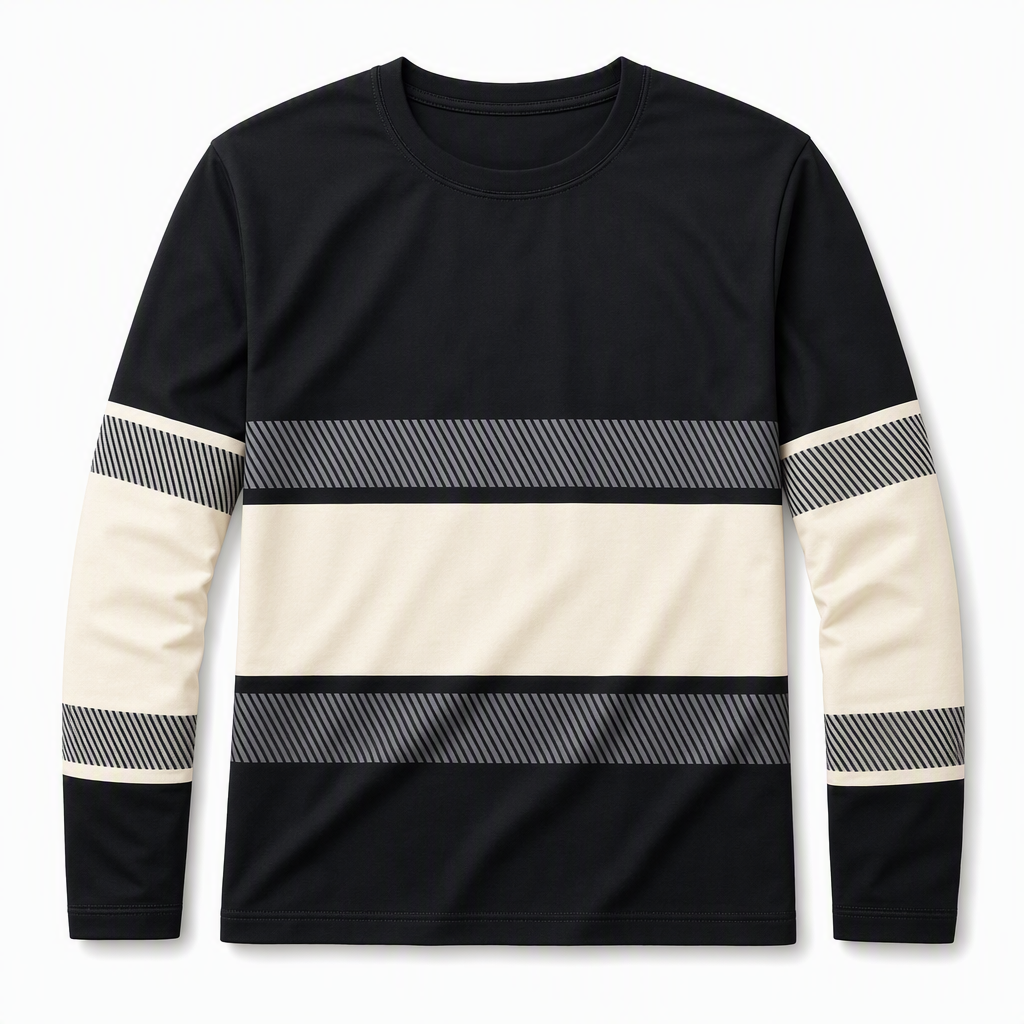 T-shirt décontracté à manches longues pour homme