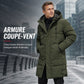 Manteau d'extérieur matelassé mi-long décontracté pour homme, épais et chaud pour l'hiver, disponible en grandes tailles