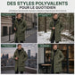 Manteau d'extérieur matelassé mi-long décontracté pour homme, épais et chaud pour l'hiver, disponible en grandes tailles