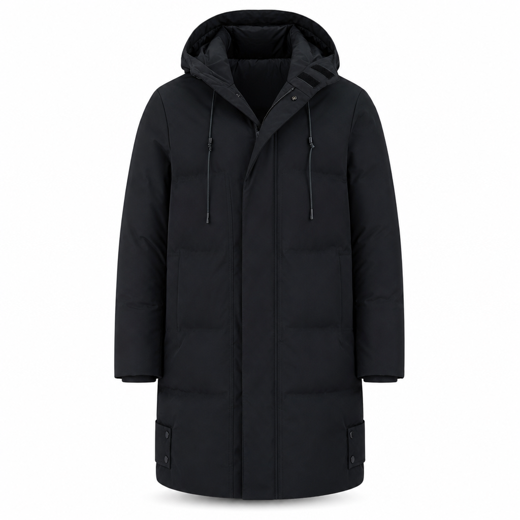 Manteau d'extérieur matelassé mi-long décontracté pour homme, épais et chaud pour l'hiver, disponible en grandes tailles