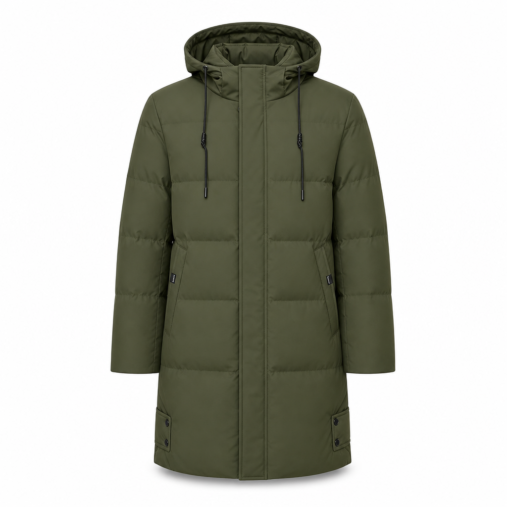 Manteau d'extérieur matelassé mi-long décontracté pour homme, épais et chaud pour l'hiver, disponible en grandes tailles