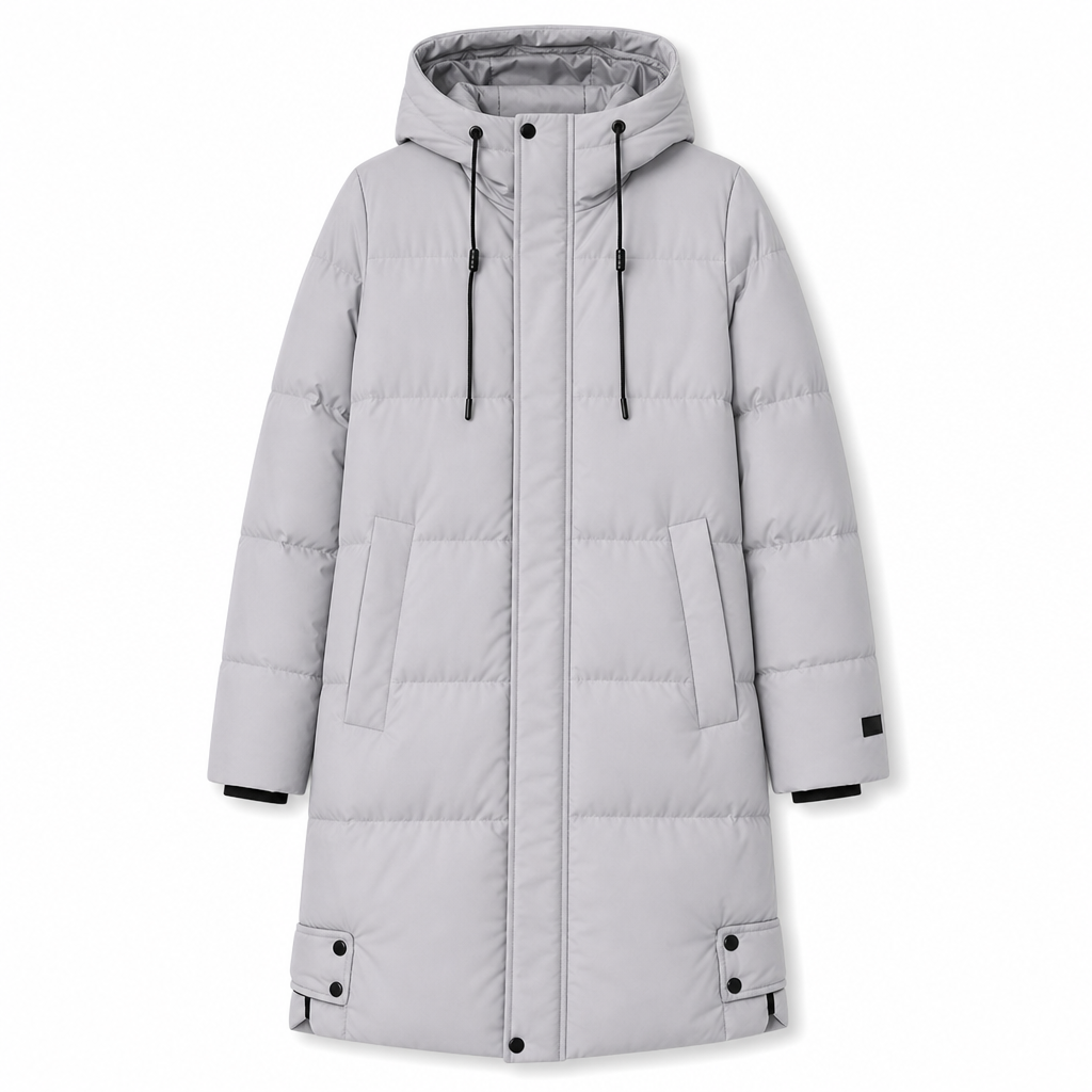 Manteau d'extérieur matelassé mi-long décontracté pour homme, épais et chaud pour l'hiver, disponible en grandes tailles