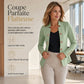 Blazer ajusté pour femme à col montant