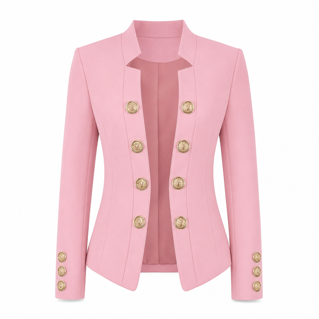 Blazer ajusté pour femme à col montant