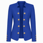 Blazer ajusté pour femme à col montant