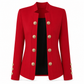 Blazer ajusté pour femme à col montant