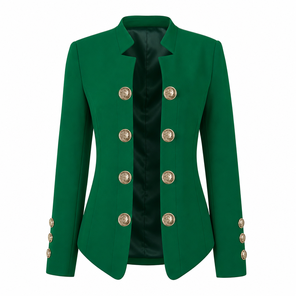 Blazer ajusté pour femme à col montant