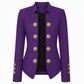 Blazer ajusté pour femme à col montant