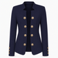 Blazer ajusté pour femme à col montant