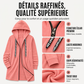 Veste à capuche mi-longue épaisse pour femme