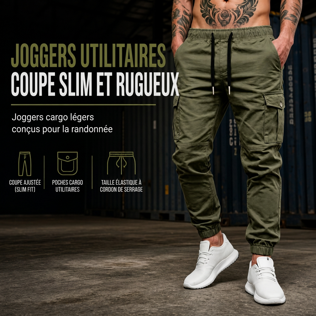 Pantalons cargo décontractés légers, joggings de randonnée en extérieur pour les sports d'automne et d'hiver, la course à pied et l'entraînement
